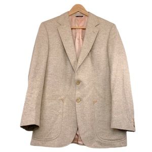 VINTAGE DAKS Elbow pad wool/silk blend Blazer Jacket